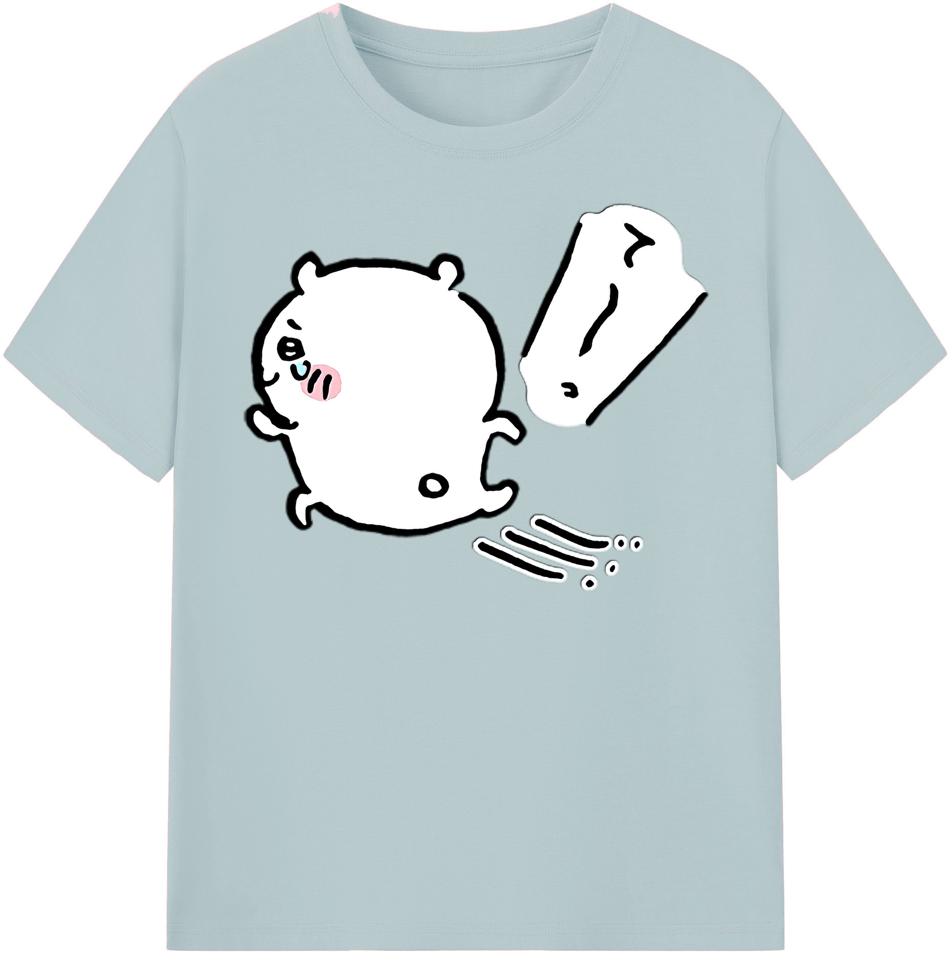 （画像用） ちいかわ ちいかわ Chii-kawa chiikawa 綿100％半袖Tシャツ（フロントプリント）